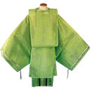 夏用狩衣 テトロン紗 唐花紋 緑色